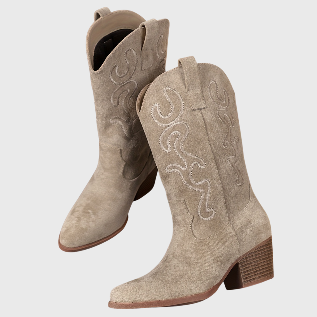 Freya Tonal Stitch Western Mid Calf Boots - view 7