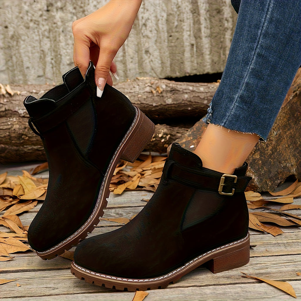 Elodie Chelsea Lug Sole Ankle Boots - front view