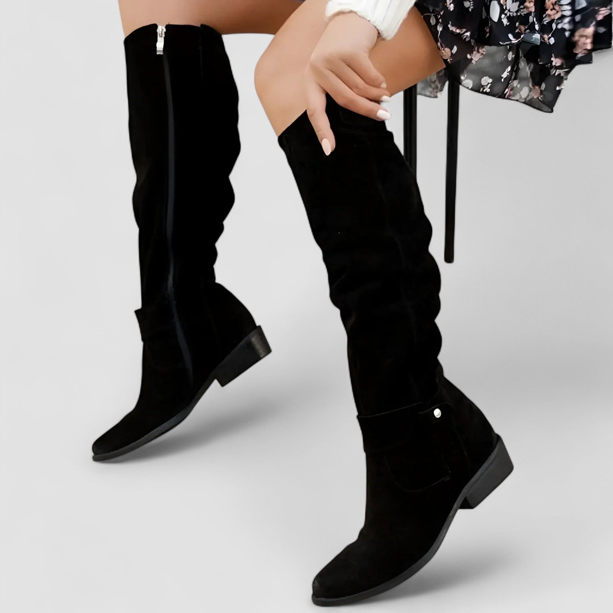 Blair Slouch Block Heel Knee High Boots - view 6