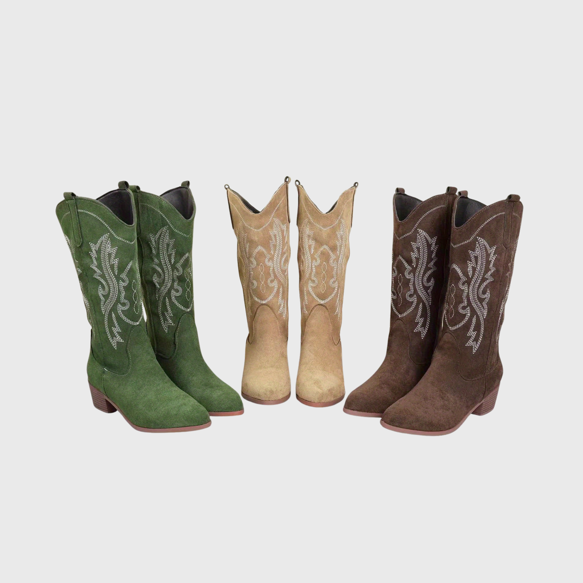 Colette Contrast Stitch Western Block Heel Boots - view 11