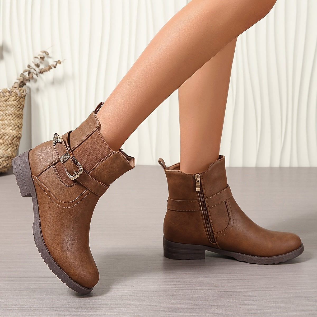 Josephine Western Chelsea Block Heel Ankle Boots - view 2
