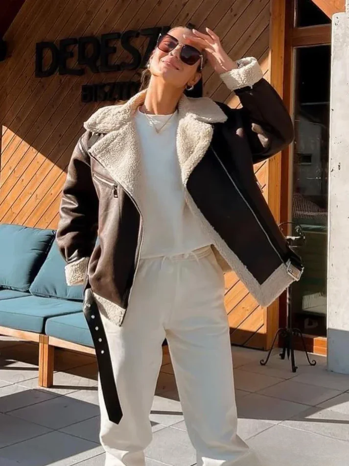 Brooke – Aviator Jacket with Soft Lined Interior and Relaxed Cut for Women – view 4