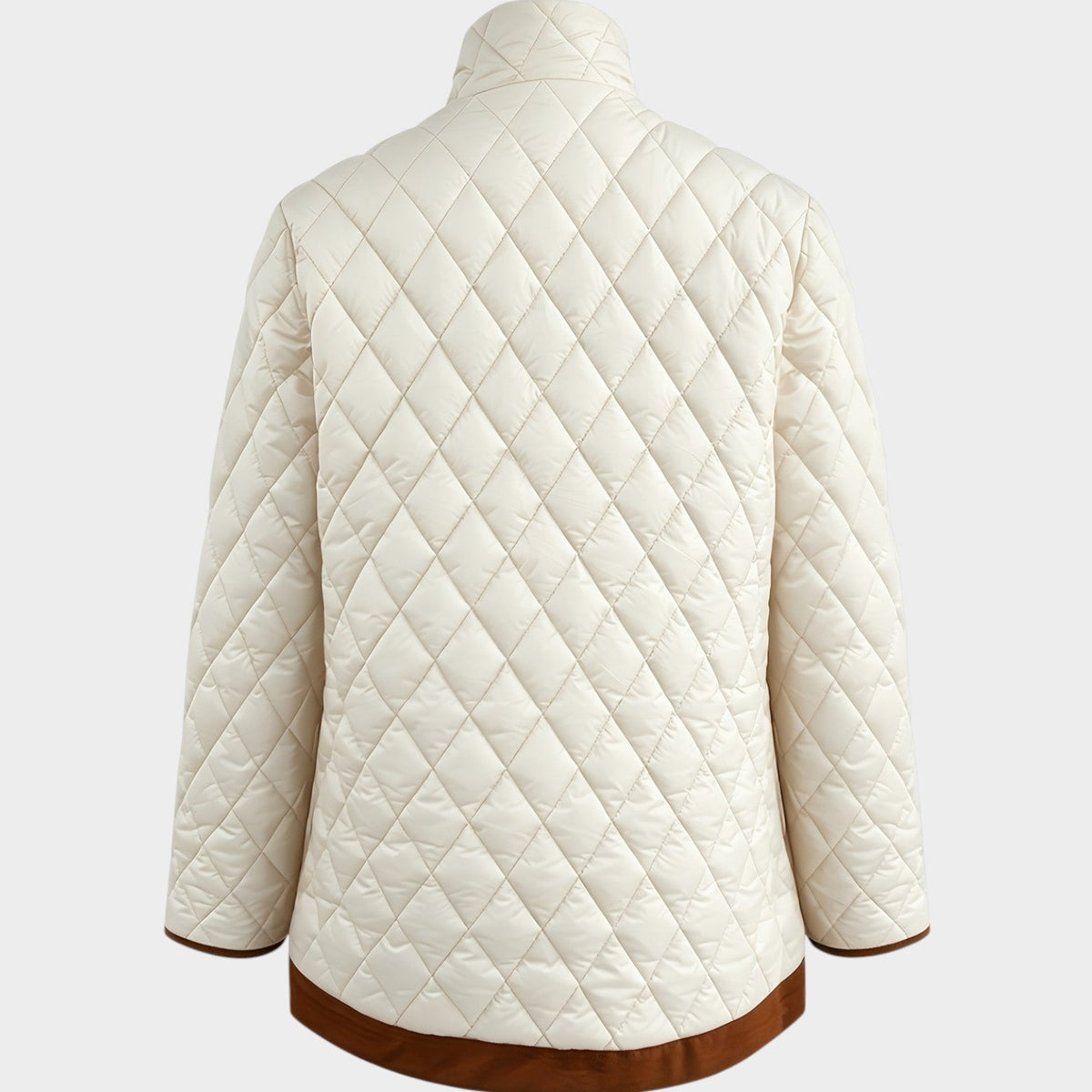 Women’s Quilted Jacket Casual Longline Button Front