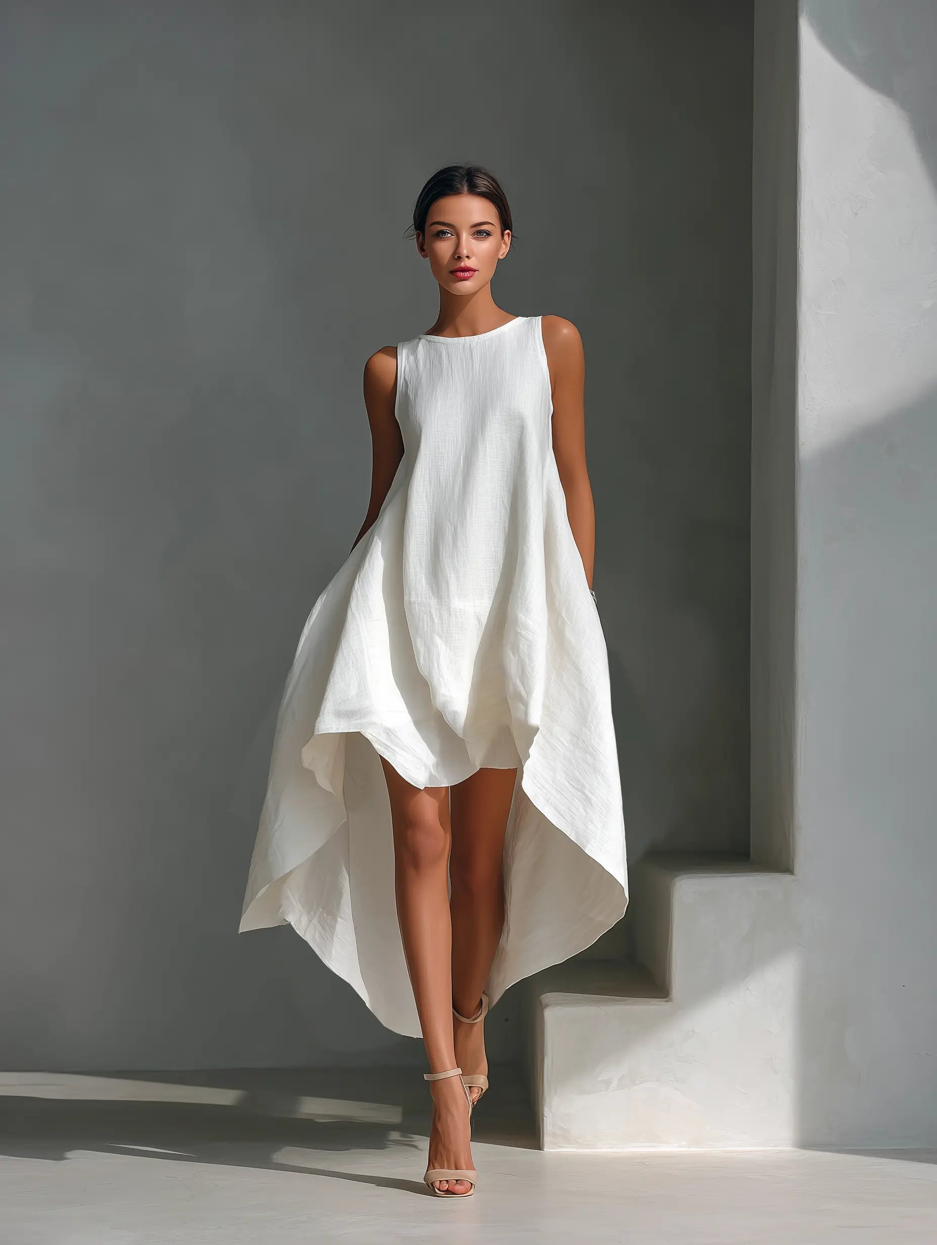 Astrid Asymmetric Hem Midi Dress - view 10