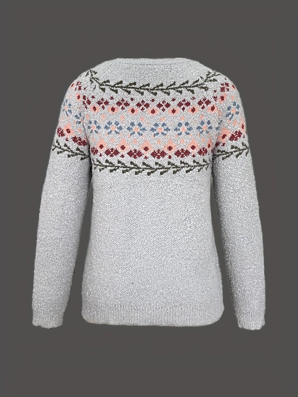 Faye Fair Isle Round Neck Sweater - view 5