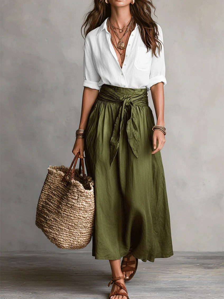 Camilla – Tie-Waist Midi Set – view 4