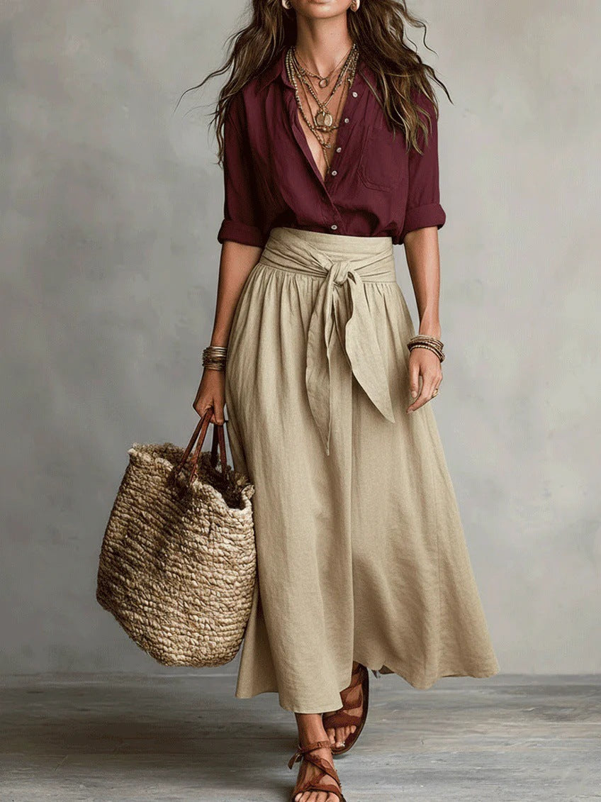 Camilla – Tie-Waist Midi Set – view 6