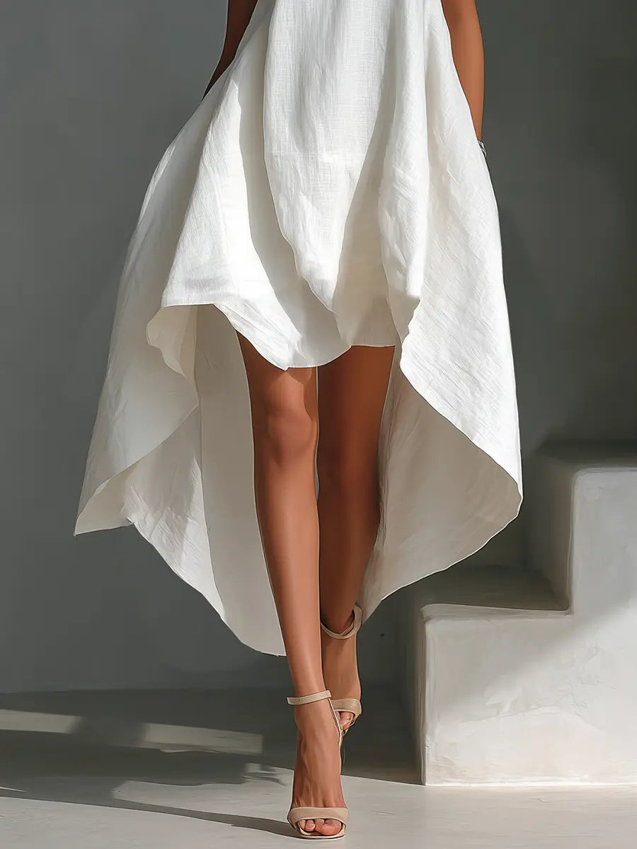 Astrid Asymmetric Hem Midi Dress - view 7