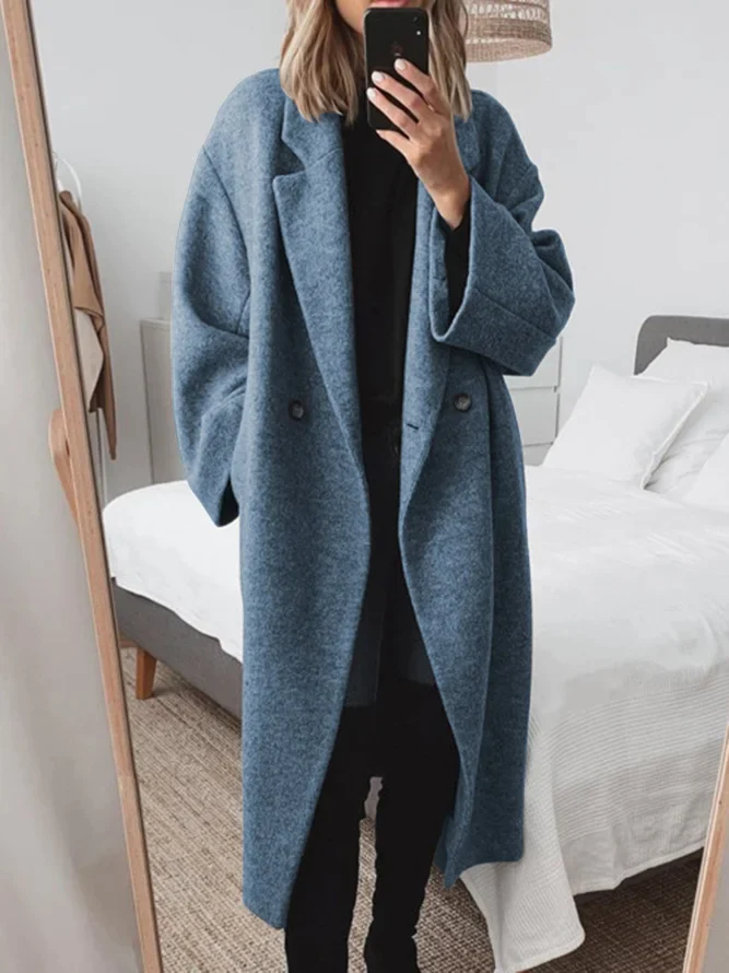 Celia Women's Oversized Wool Blend Long Coat – view 5