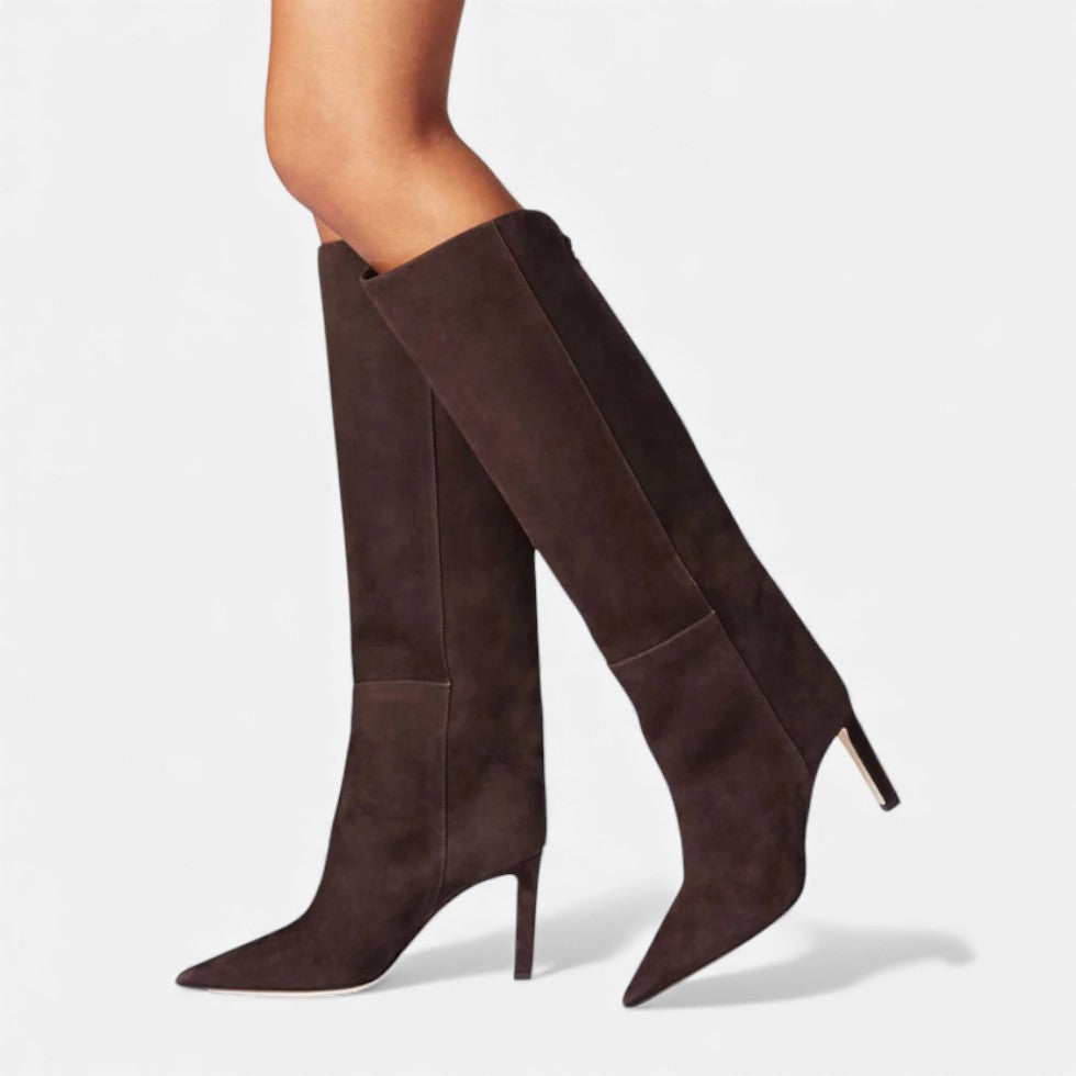 Celine - Women's Tall Suede-Look Boots with Stiletto Heel – view 2