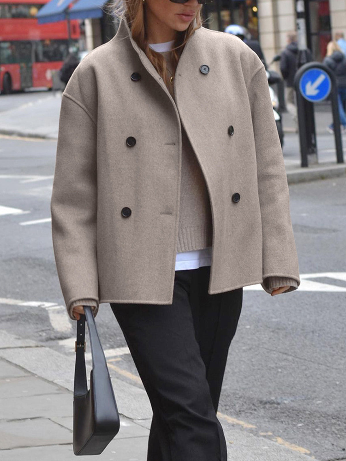 Chelsea – Double Breasted Jacket with Structured Silhouette for Women – view 4