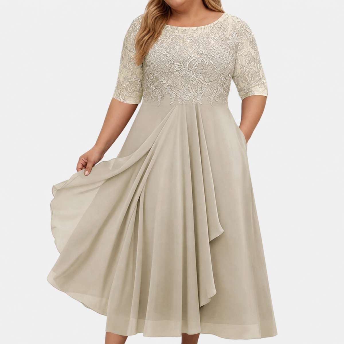 Chloe – Elegant Lace Dress – view 3