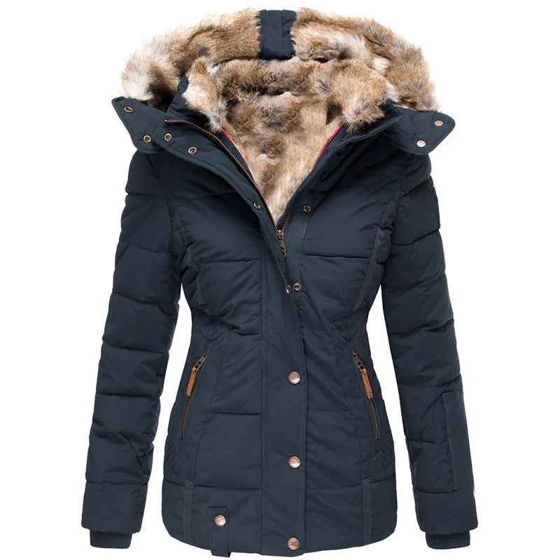 Cozy Insulated Winter Faux Fur Jacket for Cold Weather