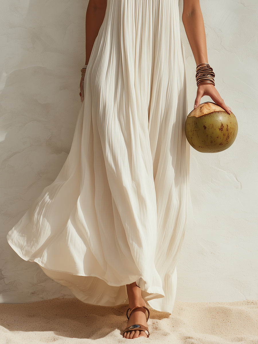 Seraphine Sleeveless Pleated Maxi Dress - view 6