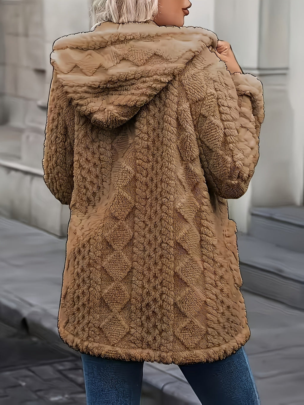 Anouk Textured Zip Front Cardigan - view 3
