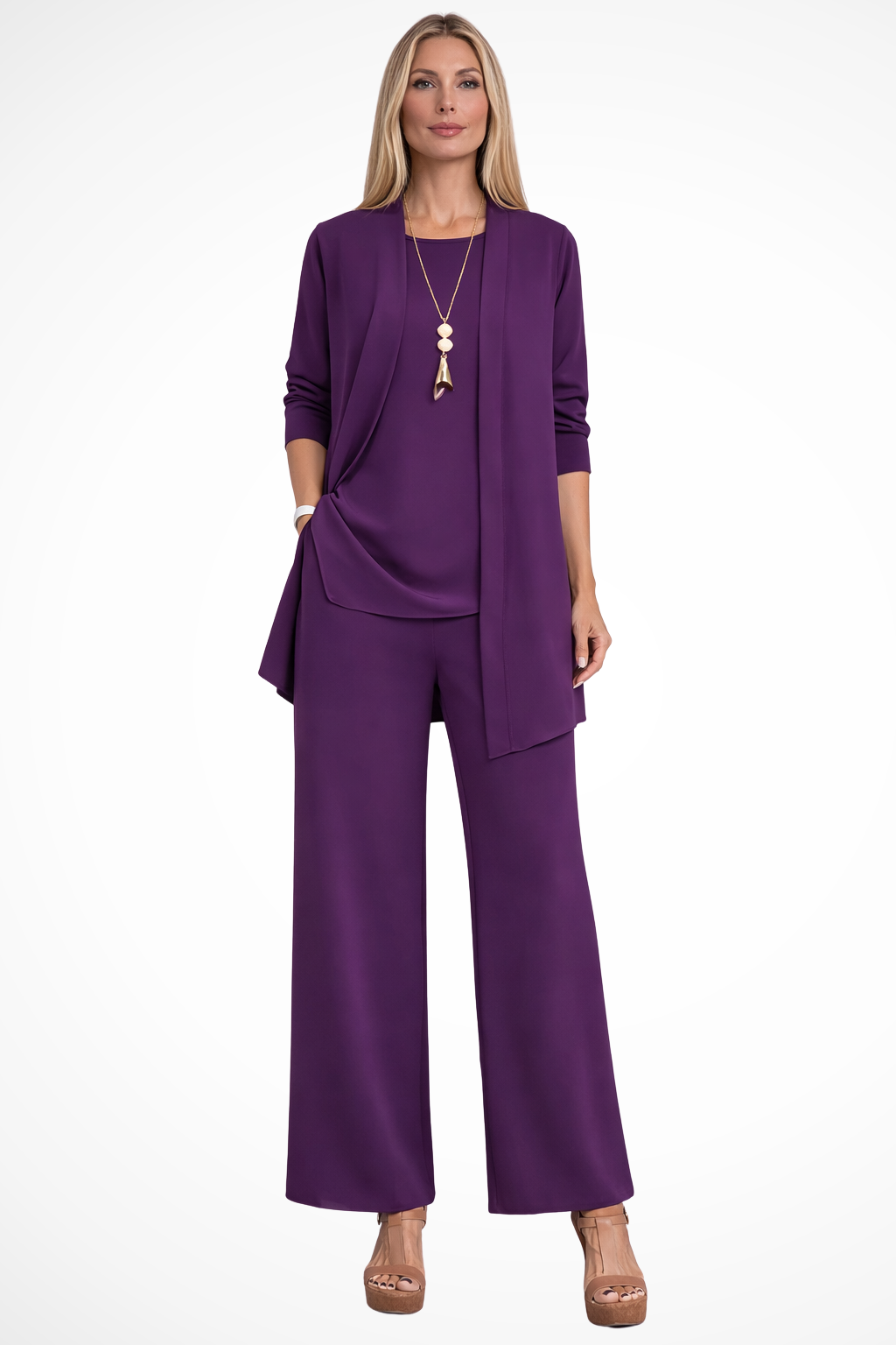 Elara Women's Evening Pant Suit – Tailored 3-Piece Elegant Set – view 10