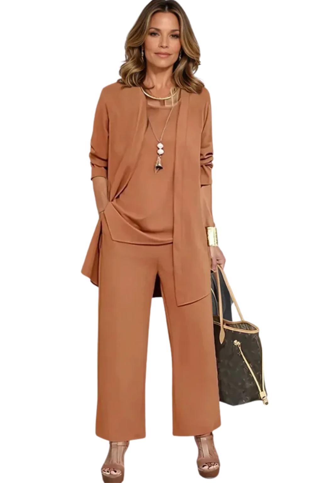 Elara Women's Evening Pant Suit – Tailored 3-Piece Elegant Set – view 2