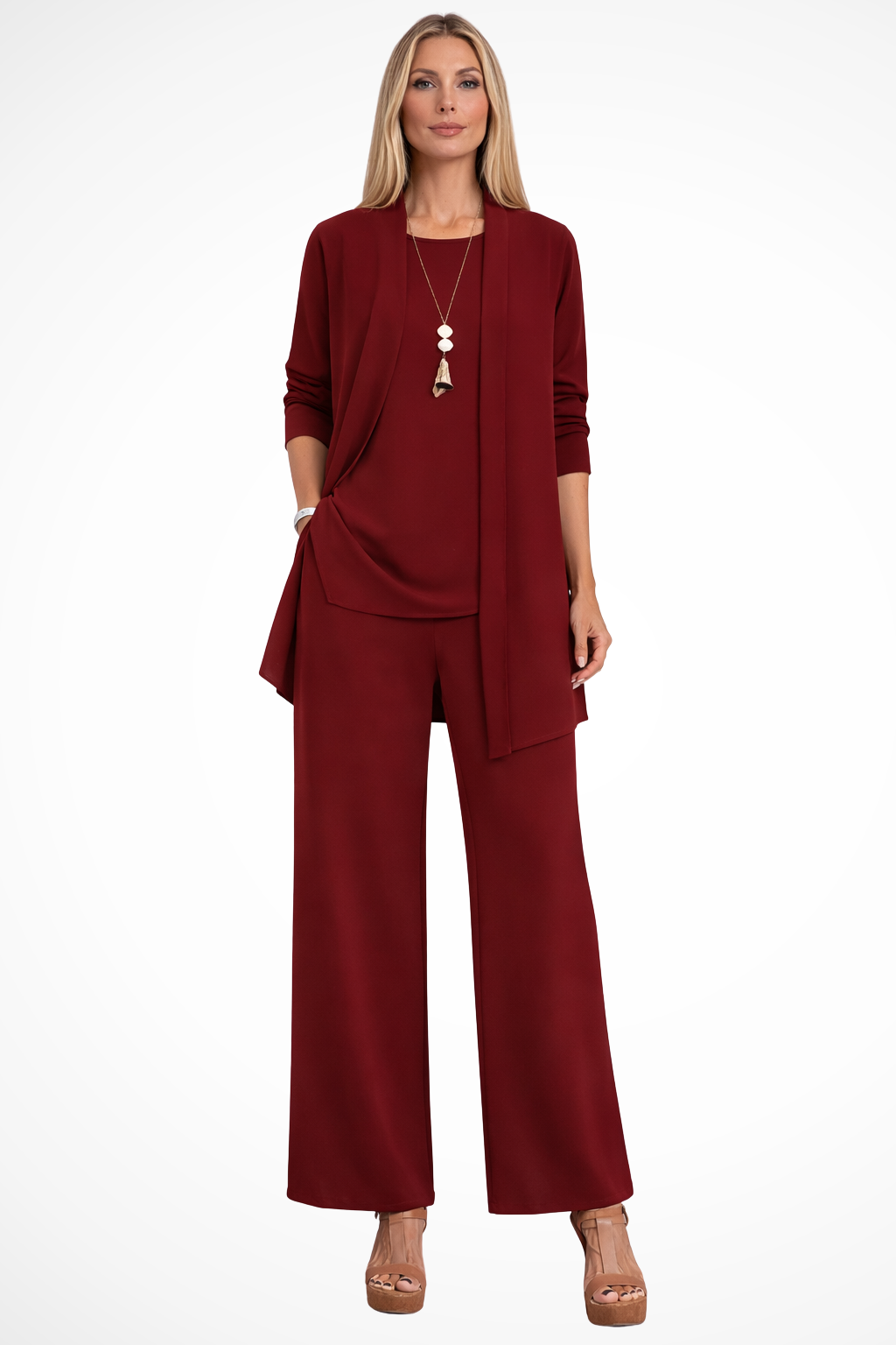 Elara Women's Evening Pant Suit – Tailored 3-Piece Elegant Set – view 5