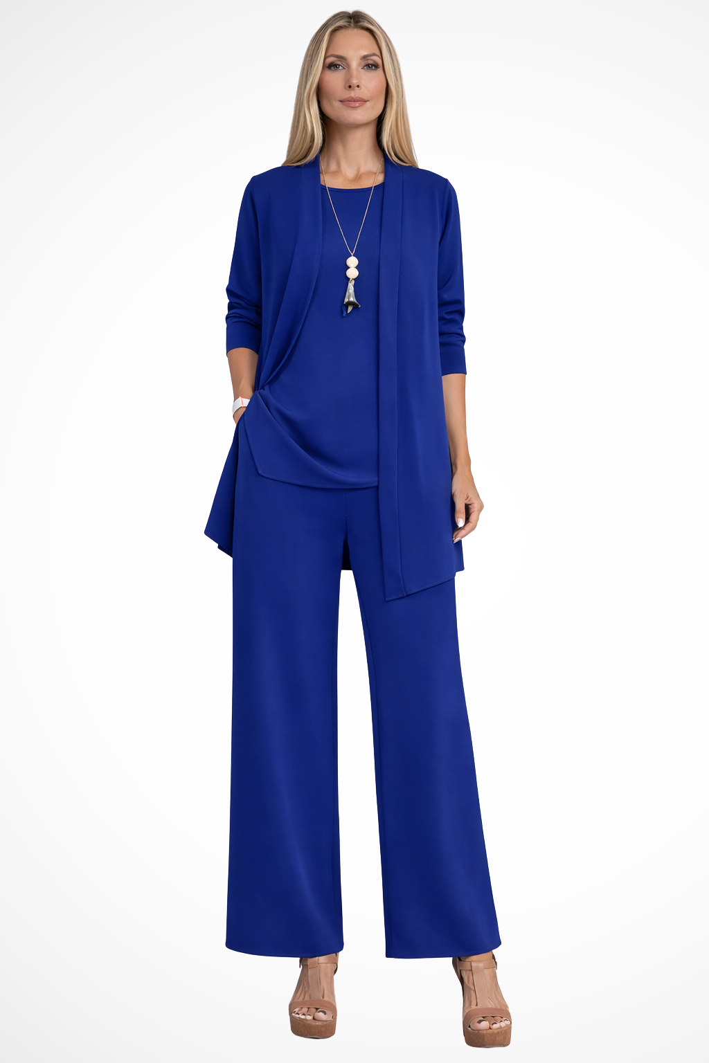 Elara Women's Evening Pant Suit – Tailored 3-Piece Elegant Set – view 7