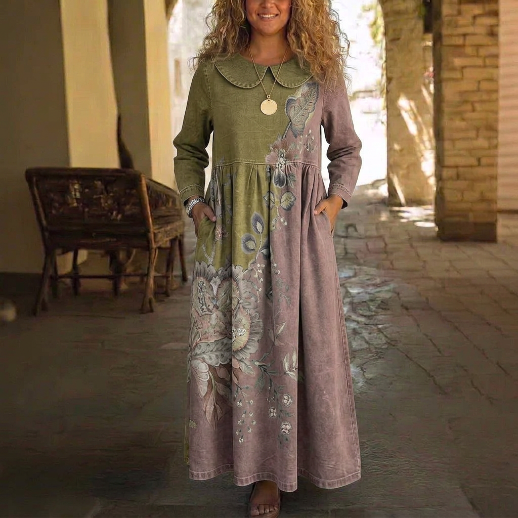 Eulalia Denim Maxi Dress – view 2