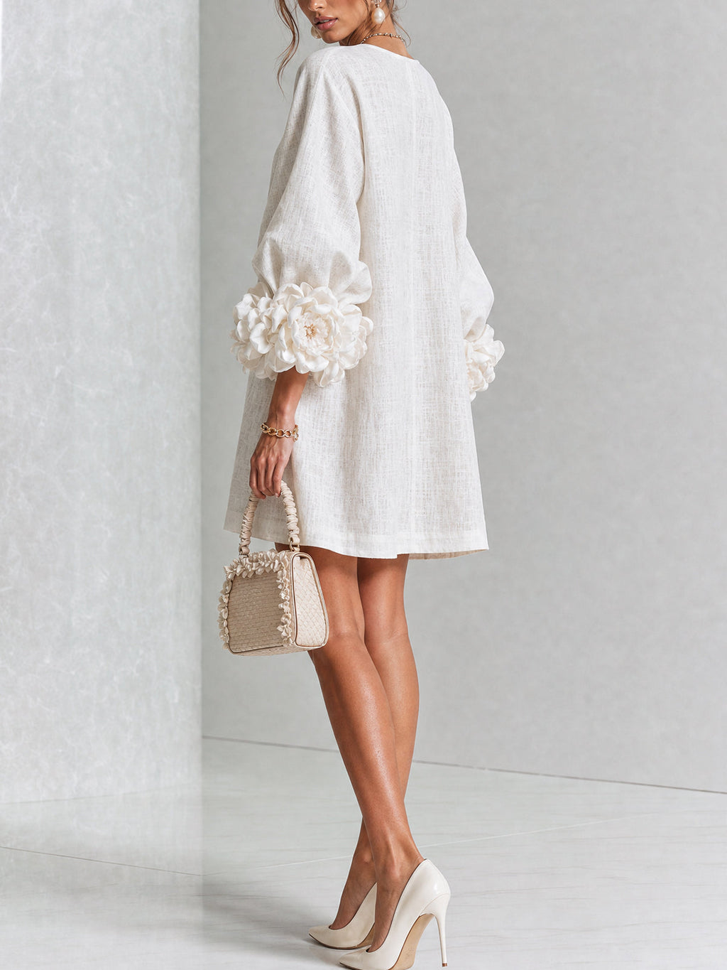 Florence – Floral Button-Down Mini Dress – view 12