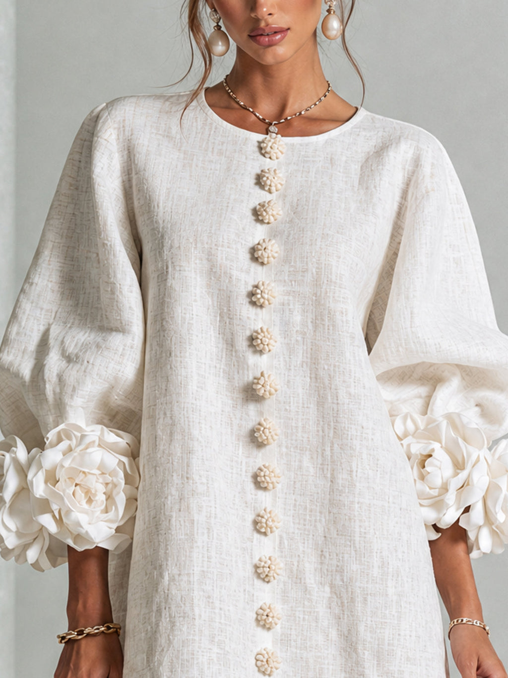 Florence – Floral Button-Down Mini Dress – view 13