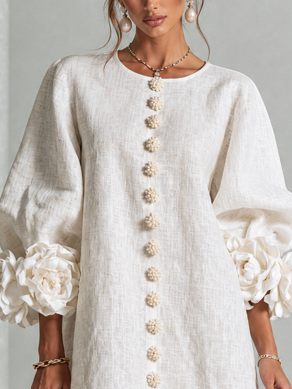 Florence – Floral Button-Down Mini Dress – view 13