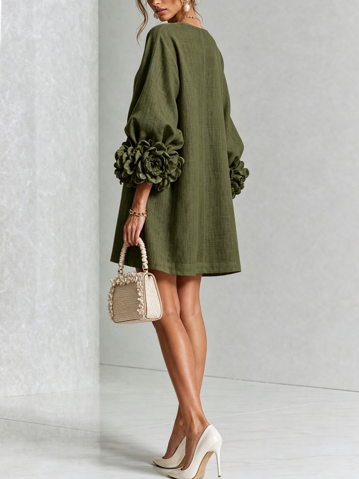 Florence – Floral Button-Down Mini Dress – view 15