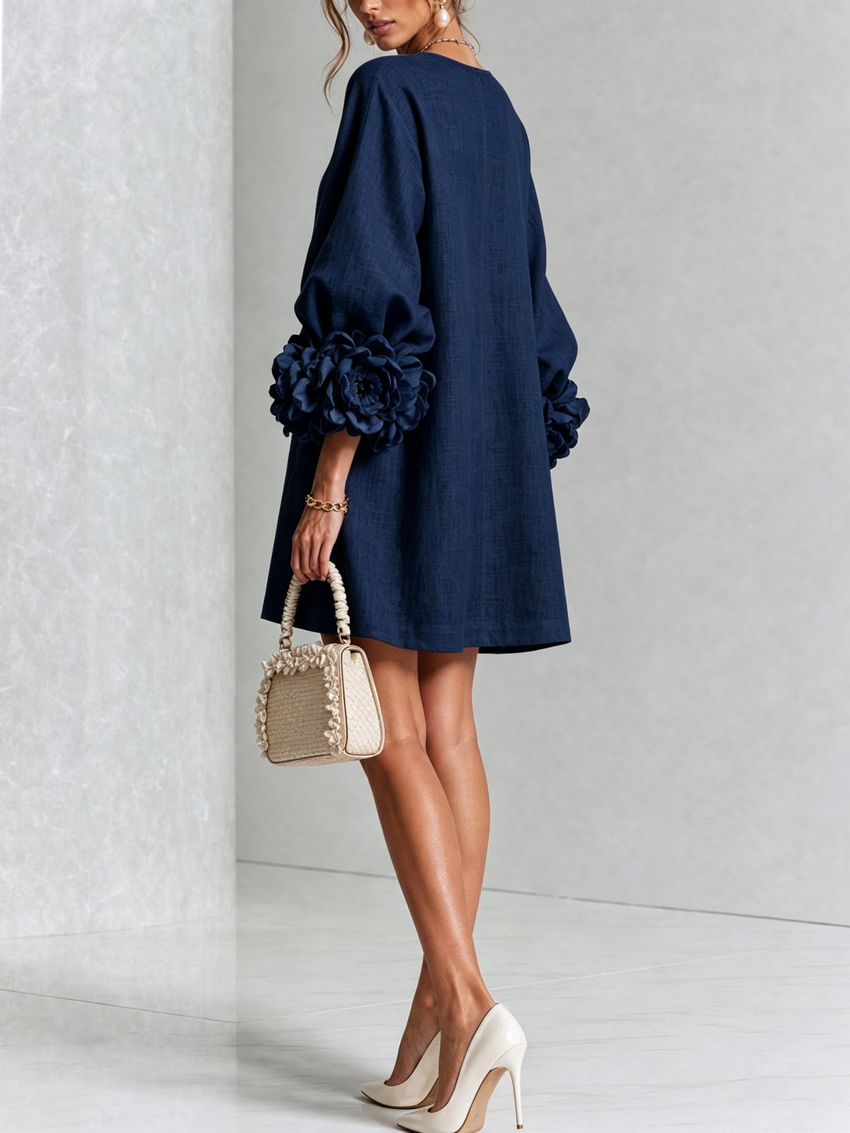 Florence – Floral Button-Down Mini Dress – view 16