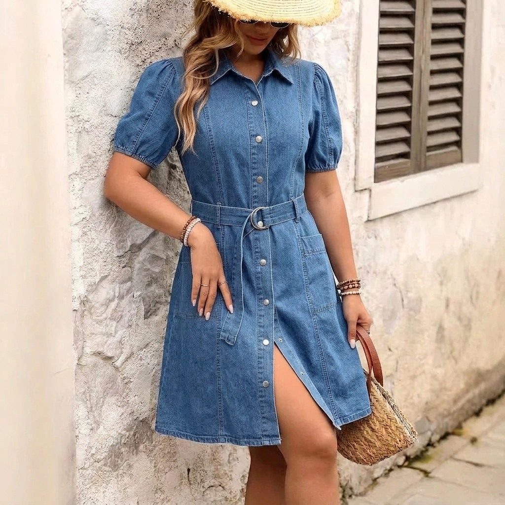 Floriane – Denim Shirt Dress