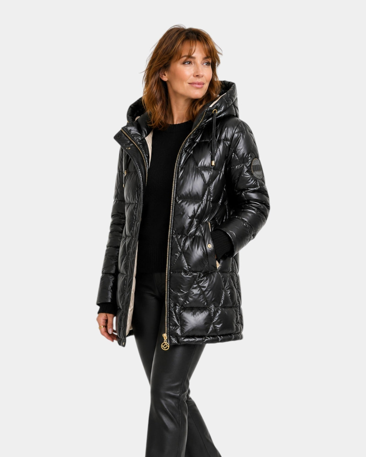 Germaine – Glossy Hooded Puffer Jacket for Women – view 5