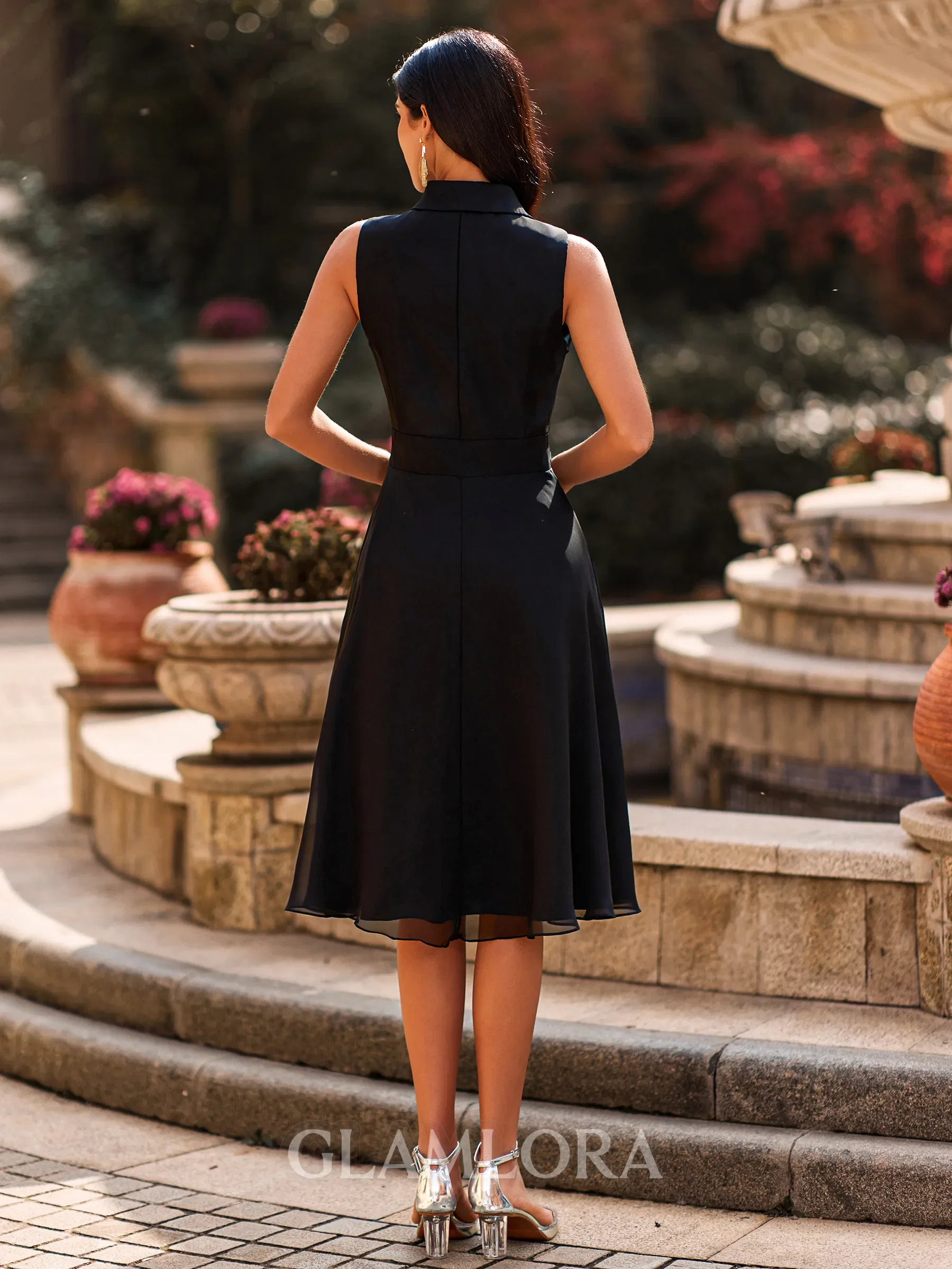 Bettina A-Line Tea Length Dress - view 2