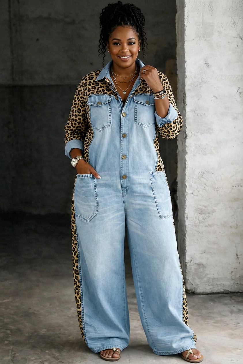 Halcyon – One Piece Denim Shirt Jumpsuit
