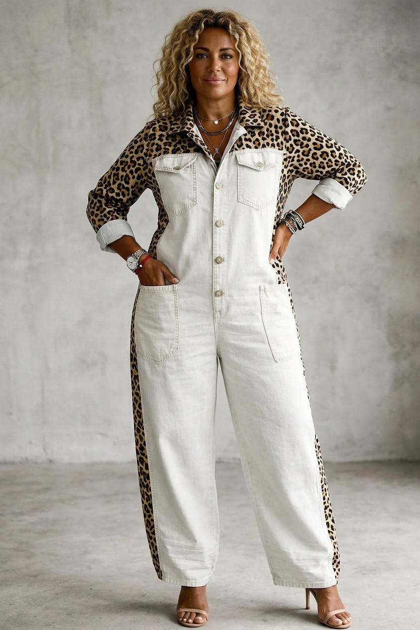 Halcyon – One Piece Denim Shirt Jumpsuit – view 2