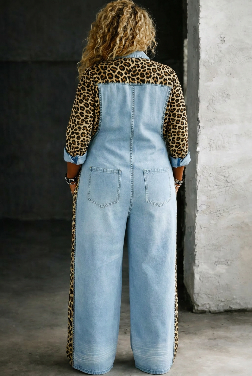 Halcyon – One Piece Denim Shirt Jumpsuit – view 6