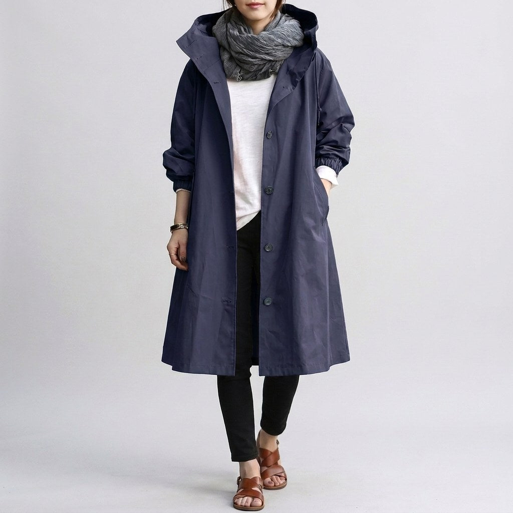 Harriet – Women's Relaxed-Fit Water-Resistant Jacket, Hooded Rain Coat – view 5