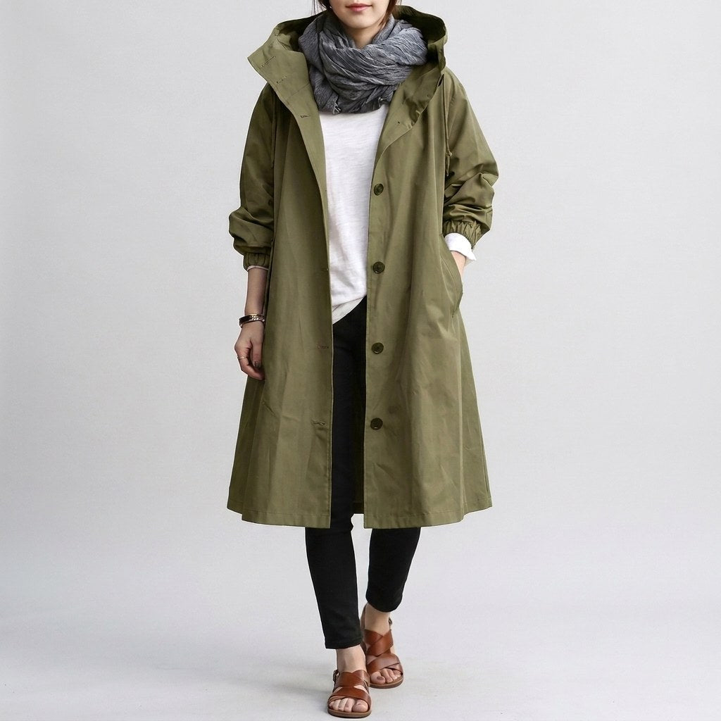Harriet – Women's Relaxed-Fit Water-Resistant Jacket, Hooded Rain Coat – view 6
