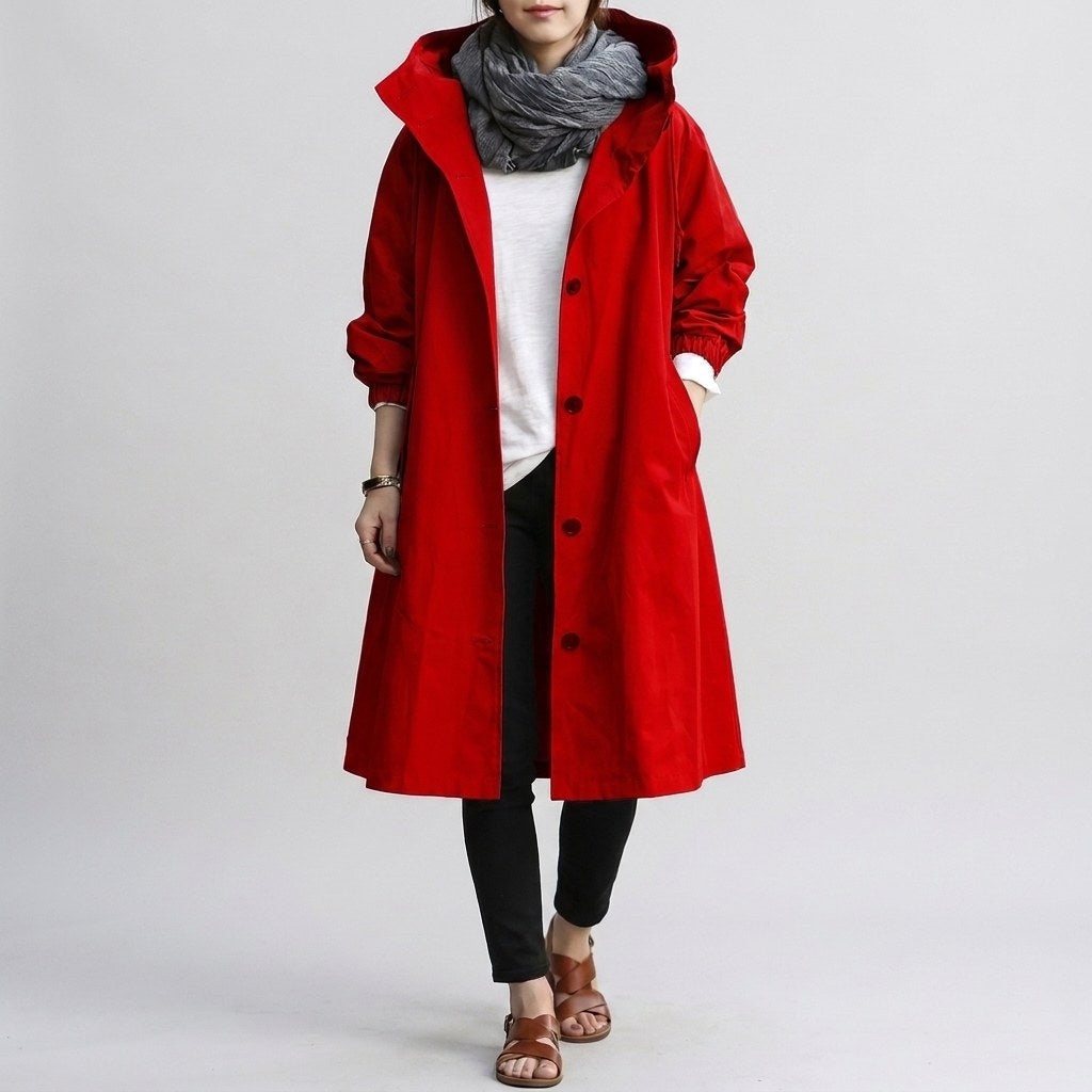 Harriet – Women's Relaxed-Fit Water-Resistant Jacket, Hooded Rain Coat – view 7