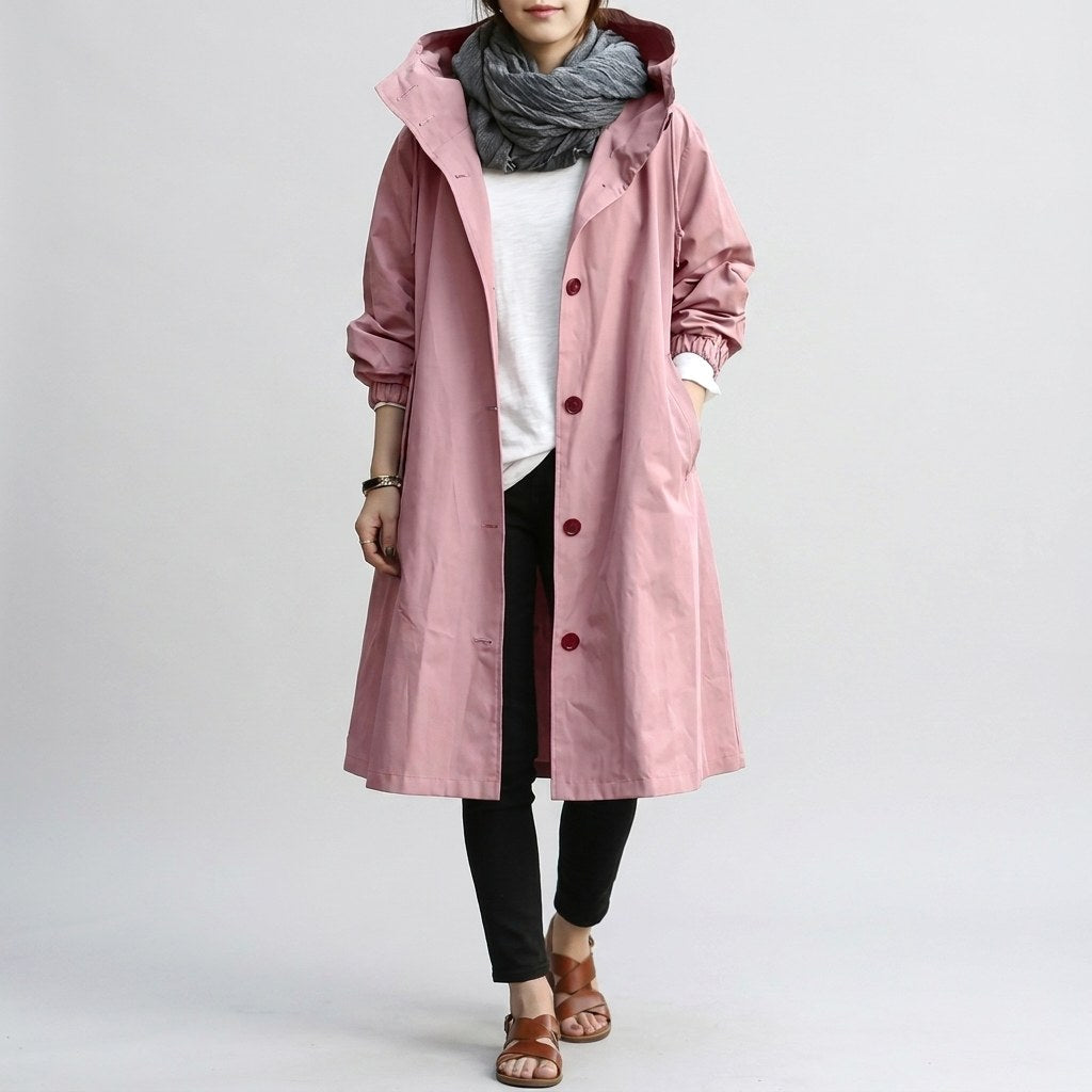 Harriet – Women's Relaxed-Fit Water-Resistant Jacket, Hooded Rain Coat – view 8