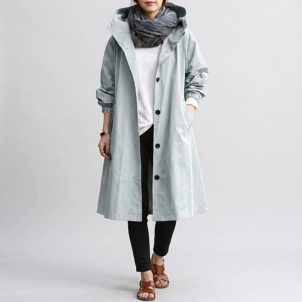 Harriet – Women's Relaxed-Fit Water-Resistant Jacket, Hooded Rain Coat – view 9