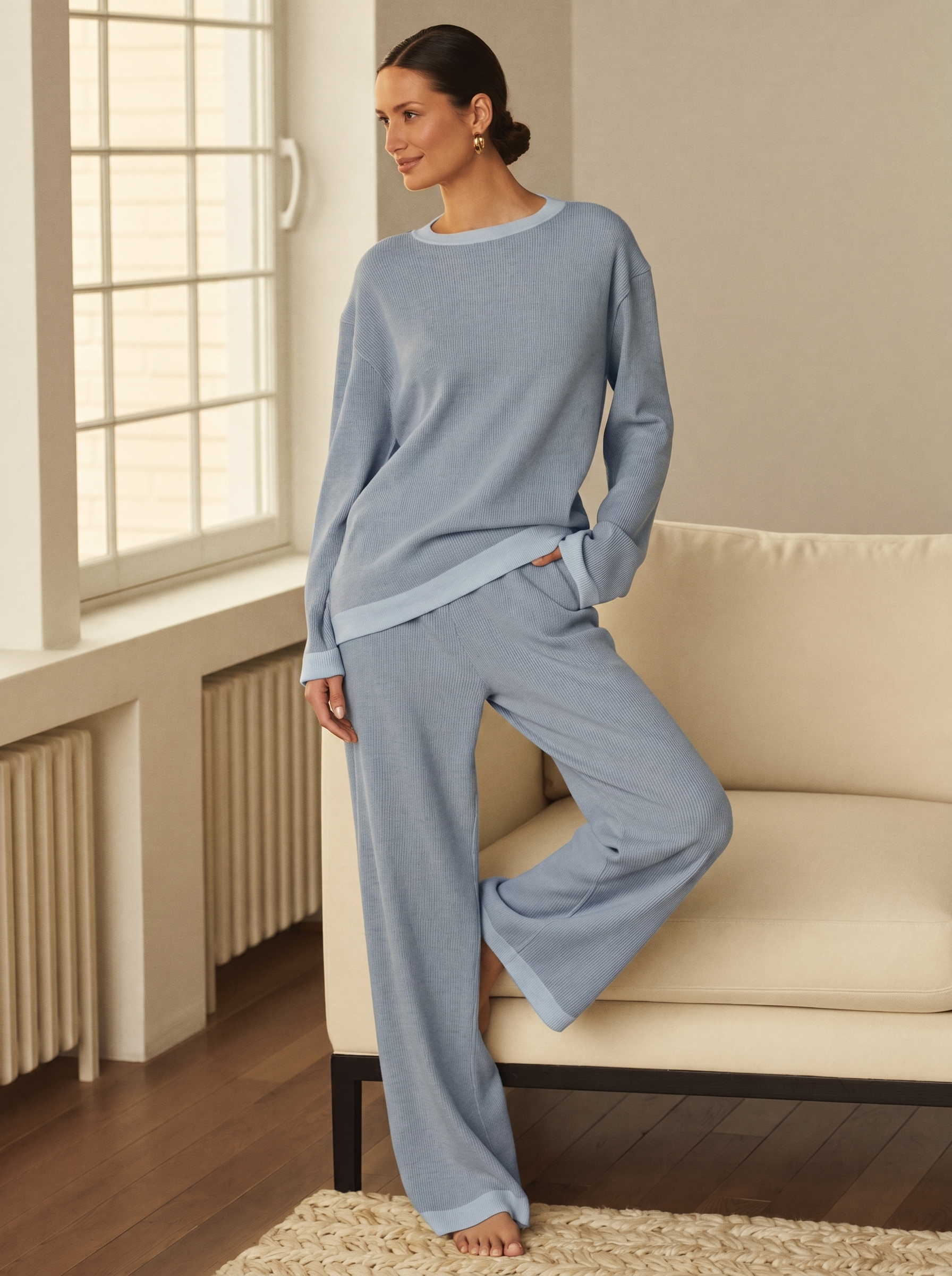 Ribbed Knit Loungewear Set – Wren