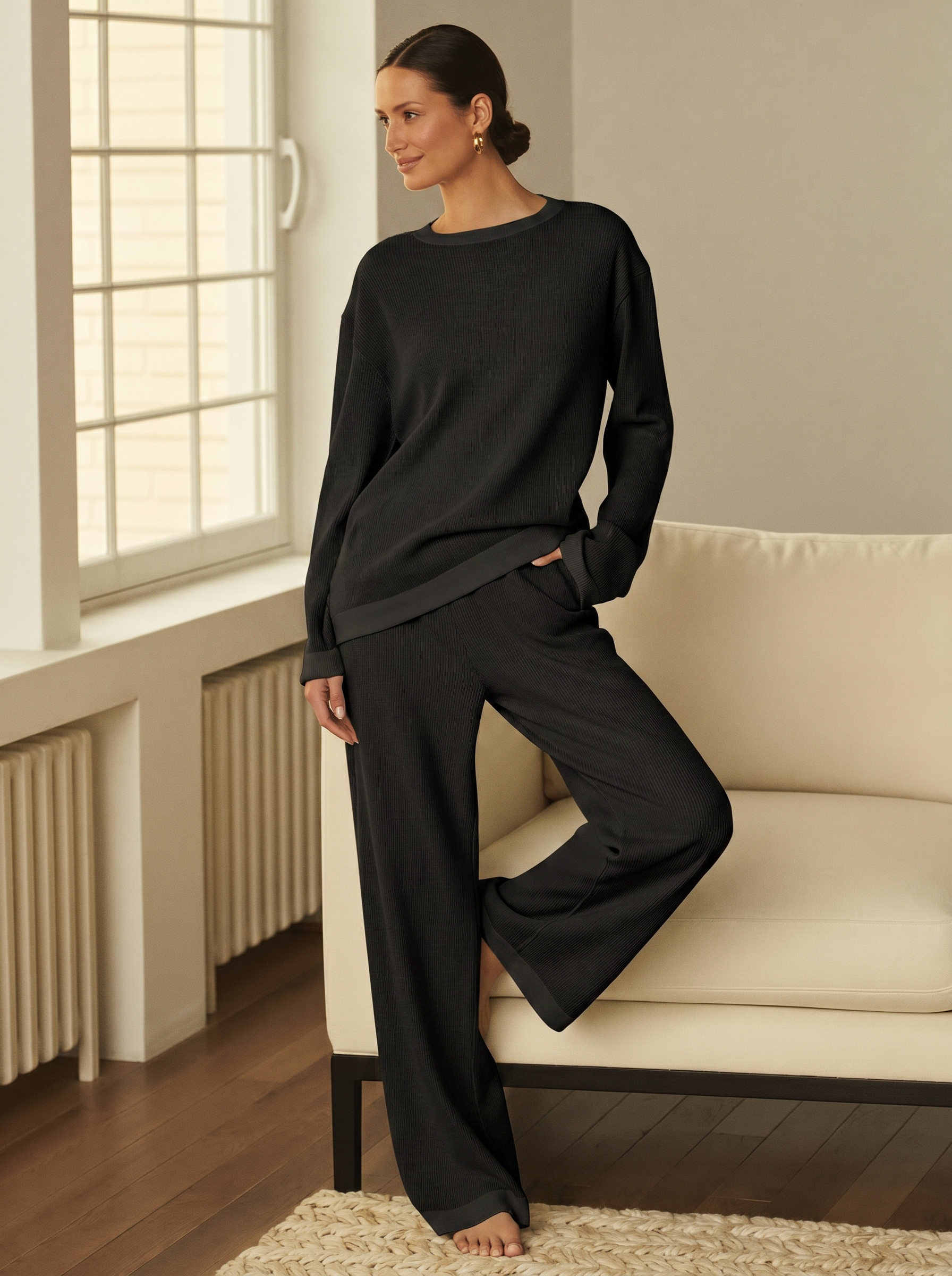 Ribbed Knit Loungewear Set – Wren