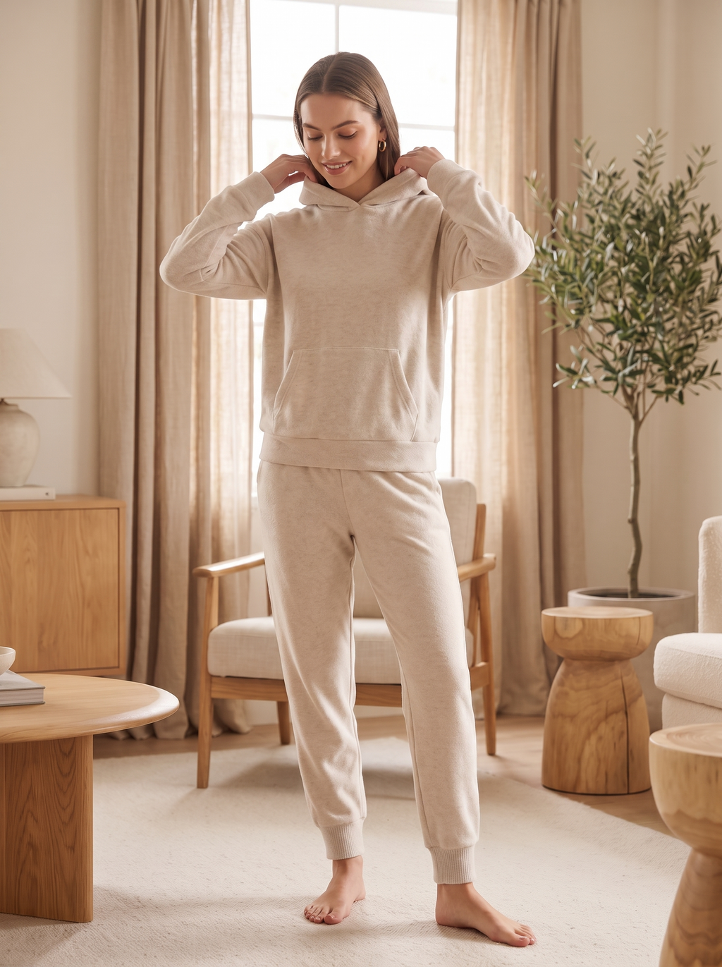 Fleece Hoodie & Jogger Set – Della