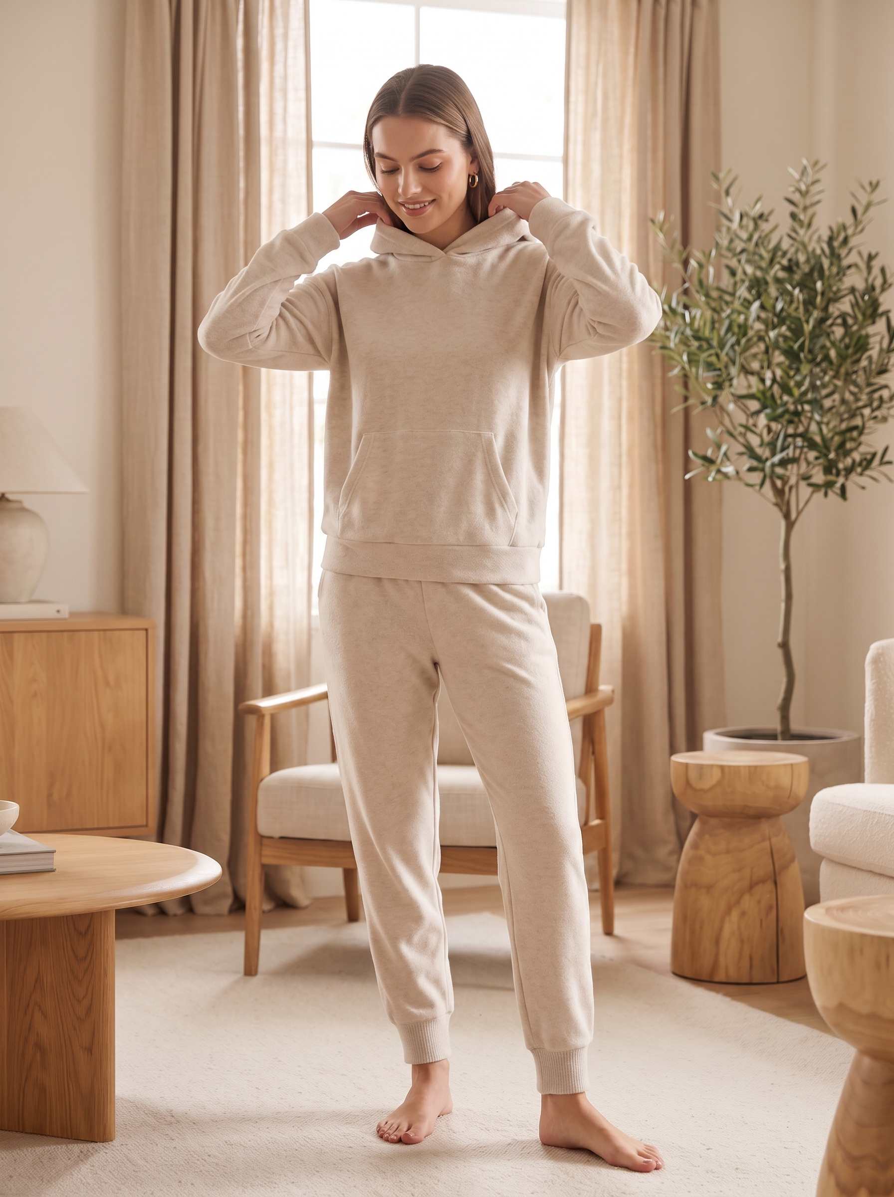Fleece Hoodie & Jogger Set – Della