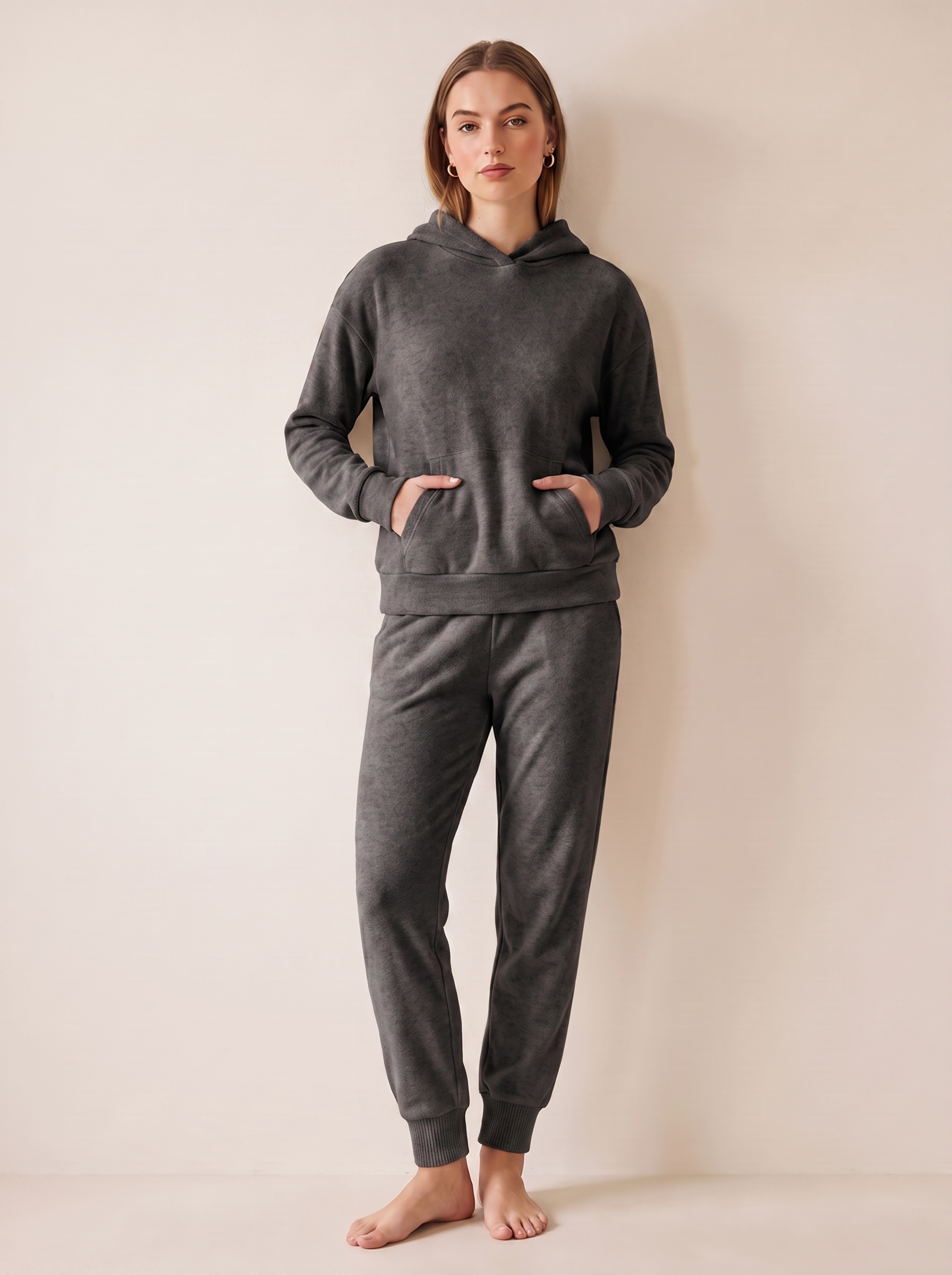 Fleece Hoodie & Jogger Set – Della
