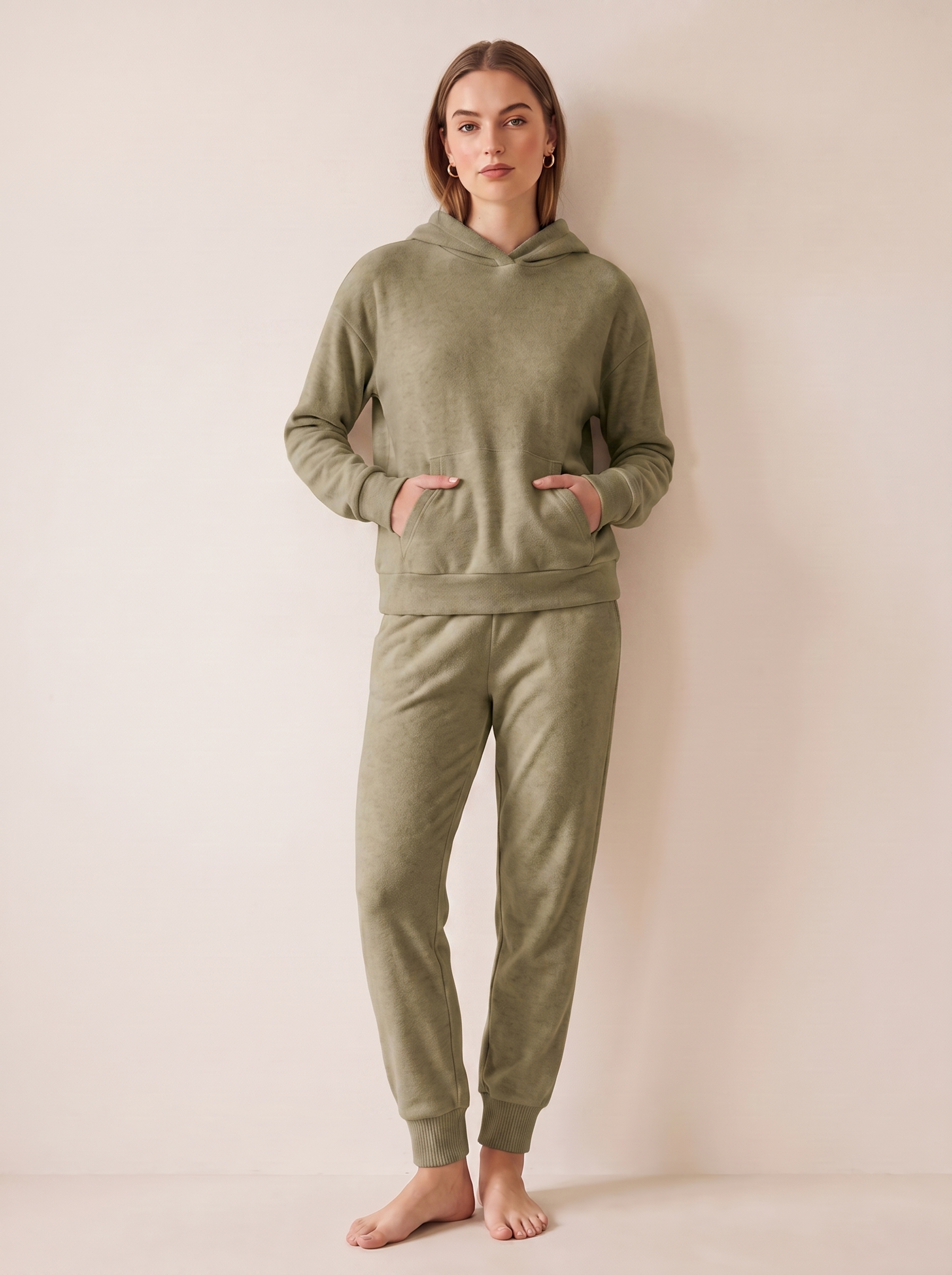 Fleece Hoodie & Jogger Set – Della