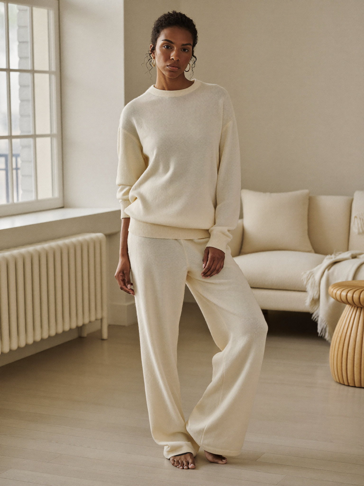Cashmere-Blend Knit Lounge Set – Sloane