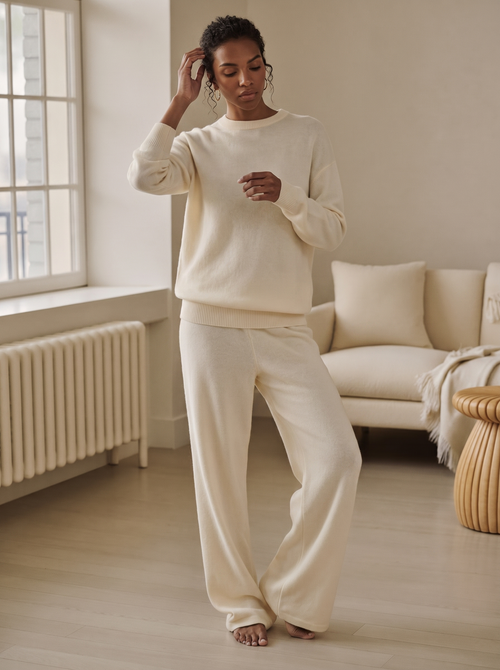 Cashmere-Blend Knit Lounge Set – Sloane