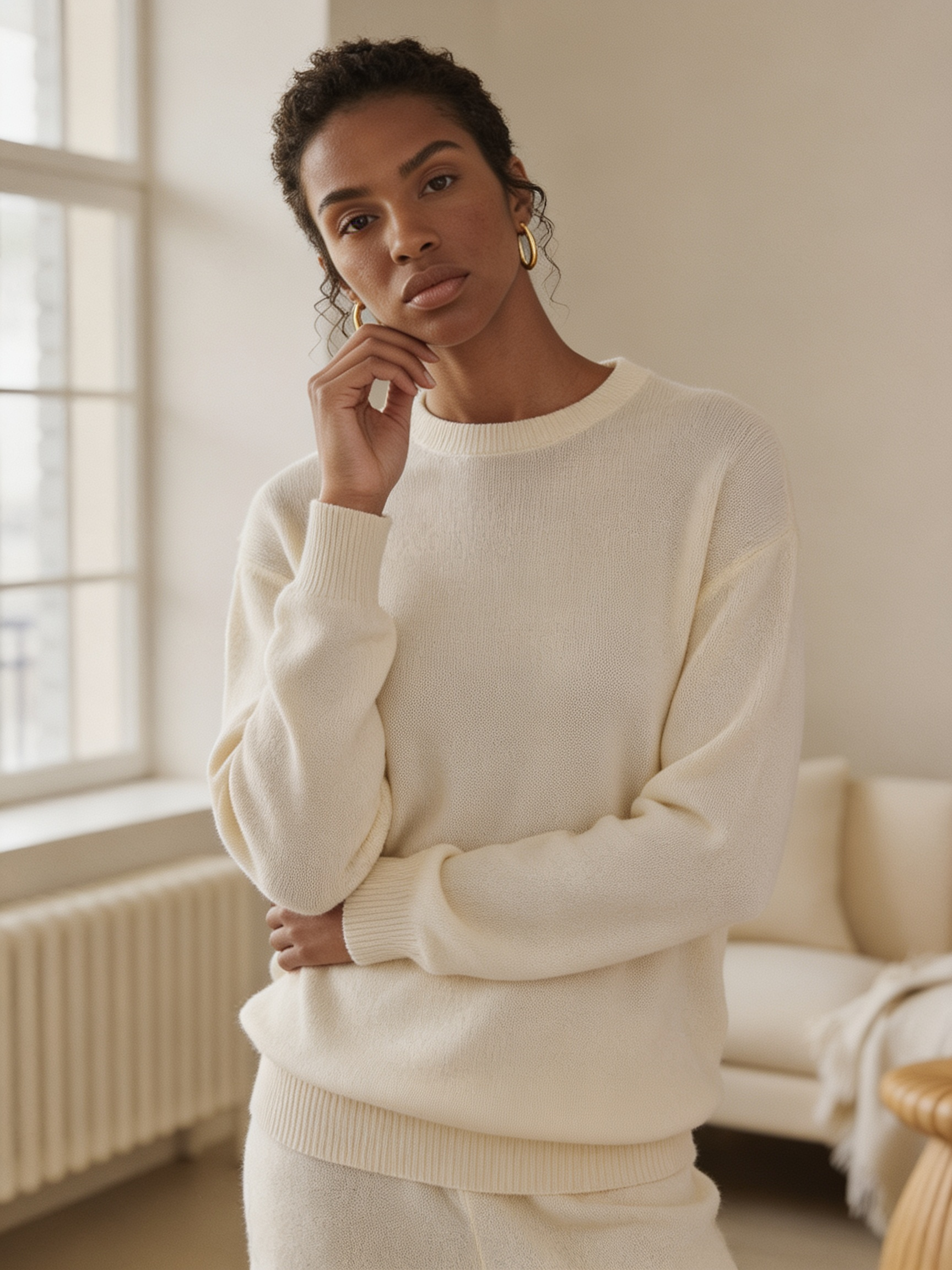 Cashmere-Blend Knit Lounge Set – Sloane
