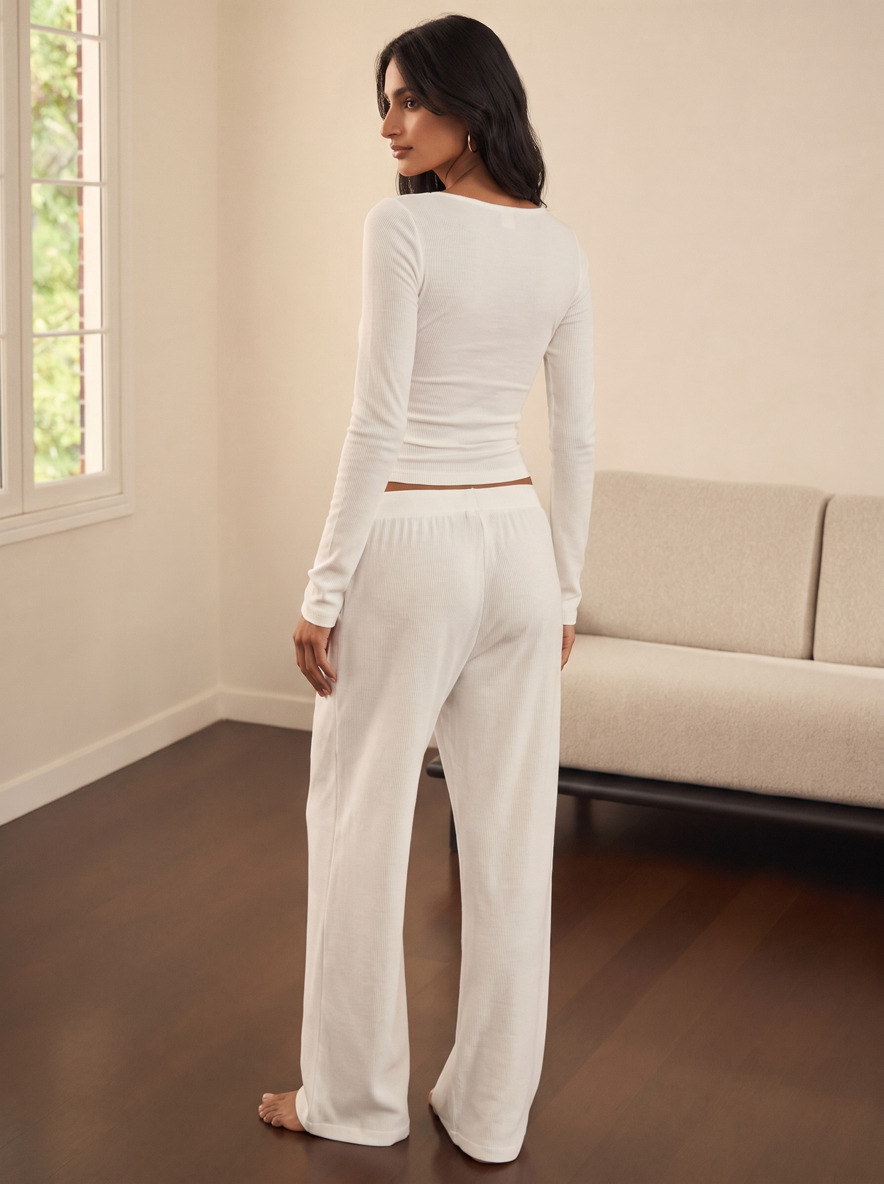 Cotton Rib Lounge Set – Maeve